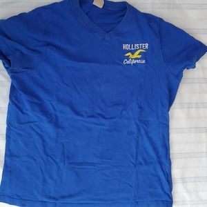 Hollister Blue V-Neck Tee